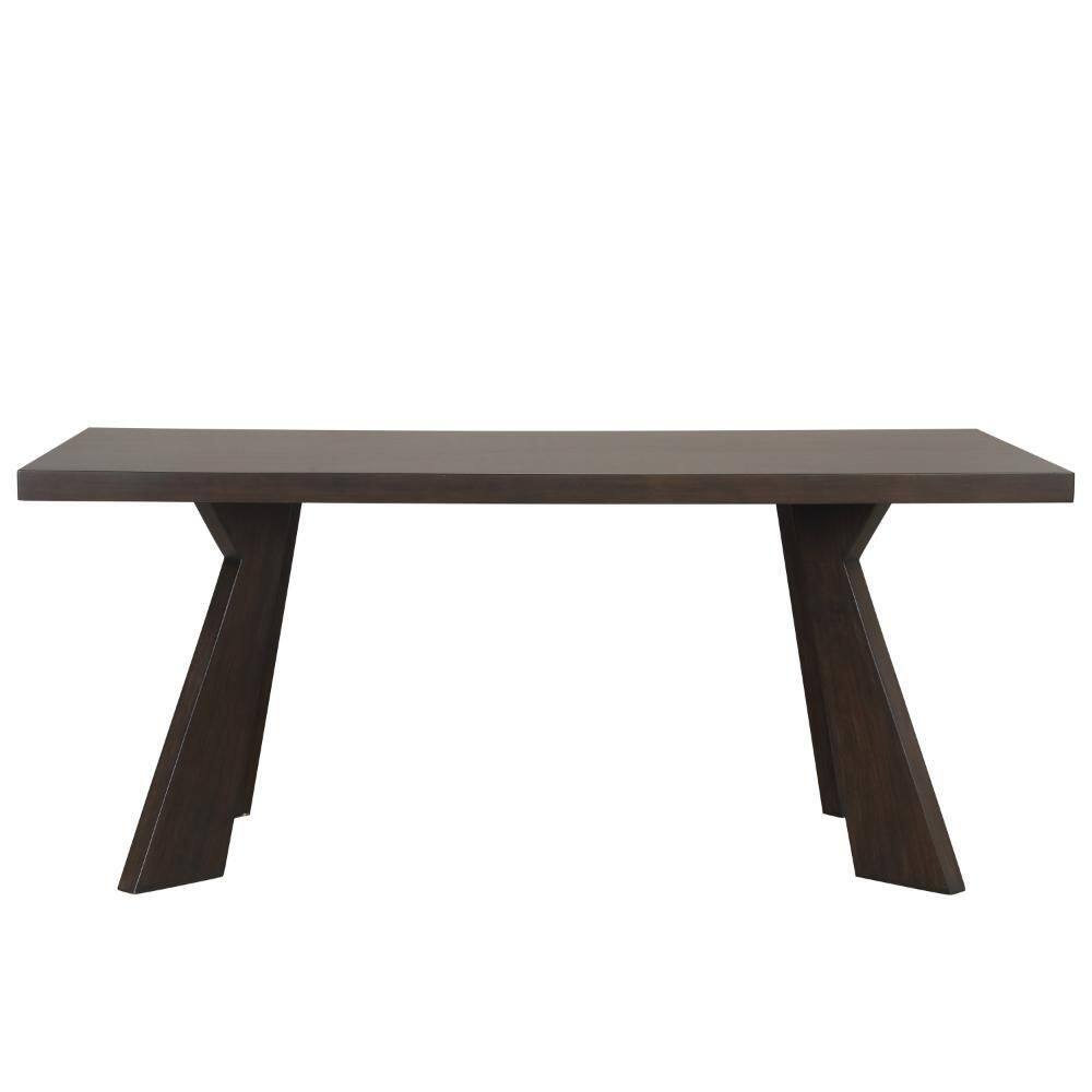 Kiana Brown Wood 72 in. Double Pedestal Dining Table Seats-8 price history on PriceWatchPro