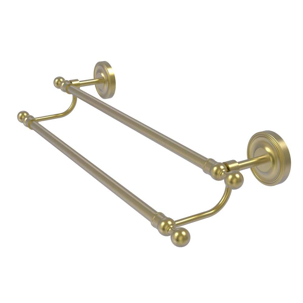 Allied Brass Regal Collection 36 in. Wall Mounted Double Towel Bar in Satin Brass