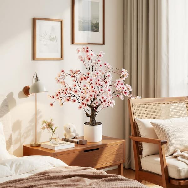 2 ft. Artificial Cherry BlossomTree in Pot WK2055 - The Home Depot
