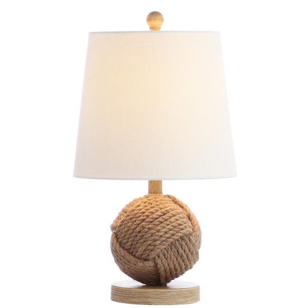 Monkey Fist 18 in. Rope Ball LED Table Lamp, Natural