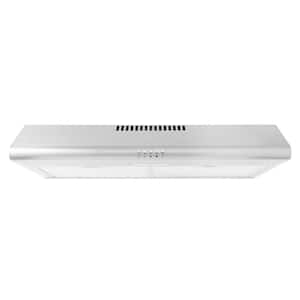 30 in. 230 CFM Ducted Under Cabinet Range Hood in Silver