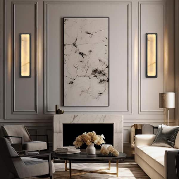 Have a question about YUYI 20 in. 1-Light 2-Piece Black LED Wall