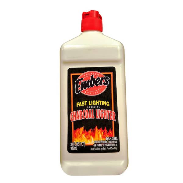Embers 32 oz. Fast Lighting Odorless Charcoal Grill Lighter Fluid
