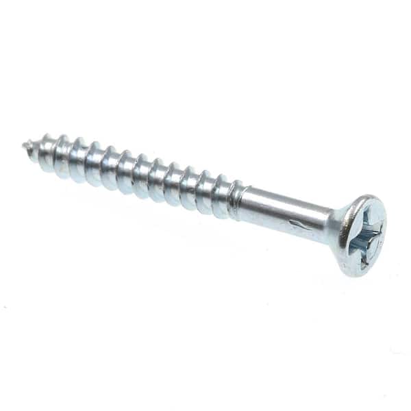Prime-Line #6 x 1-1/4 in. Zinc Plated Steel Phillips Drive Flat Head Wood Screws (75-Pack)