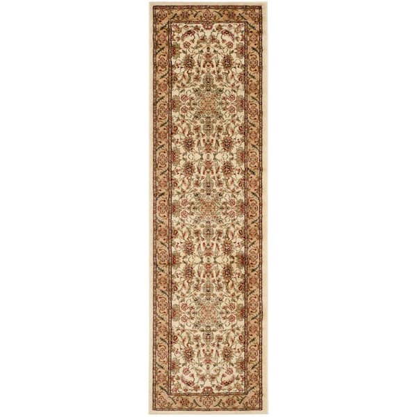 SAFAVIEH Lyndhurst Ivory/Tan 2 ft. x 12 ft. Border Runner Rug