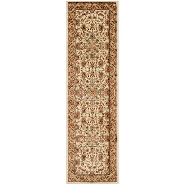 SAFAVIEH Lyndhurst Ivory/Tan 2 ft. x 14 ft. Border Runner Rug