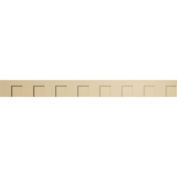 Ekena Millwork 1 in. D x 8 in. W x 85.375 in. L Primed Polyurethane Panel Moulding