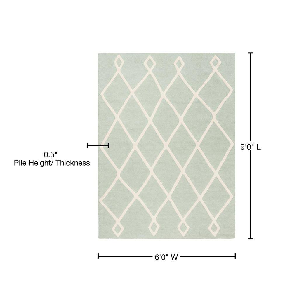 Ivory Bliss Hand-Tufted Wool Kids' Playroom Rug, 6' x 9'