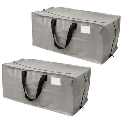 20 Gal. Heavy-Duty Moving and Storage Bag Gray Polypropylene (2-Pack)