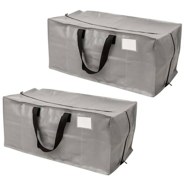 20 Gal. Heavy-Duty Moving and Storage Bag Gray Polypropylene (2-Pack)