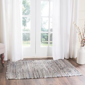 Rag Rug Gray Doormat 3 ft. x 4 ft. Gradient Striped Area Rug