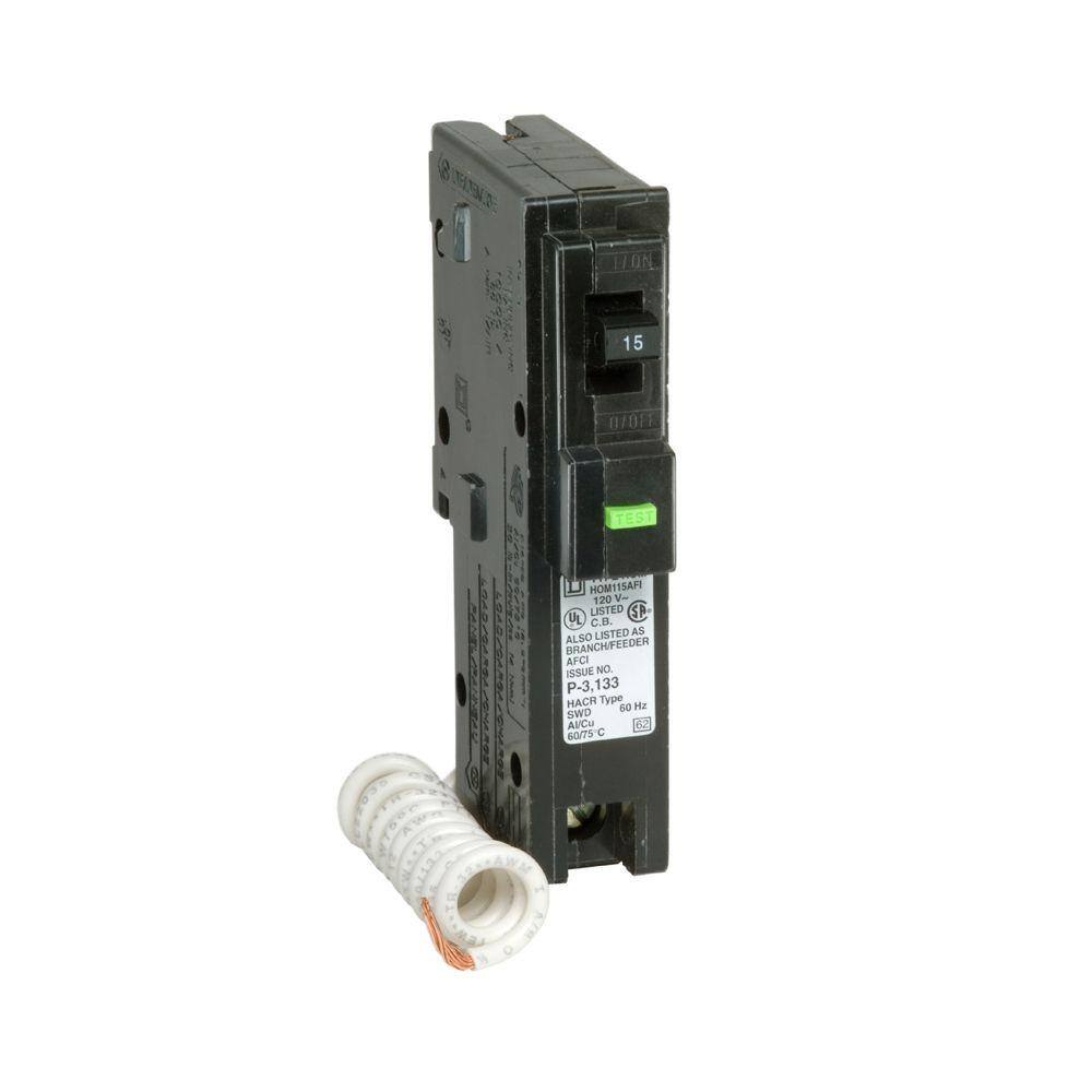 15A 1P ARC FAULT Circuit Breaker SQUARE D HOM115AFI BOX#50 