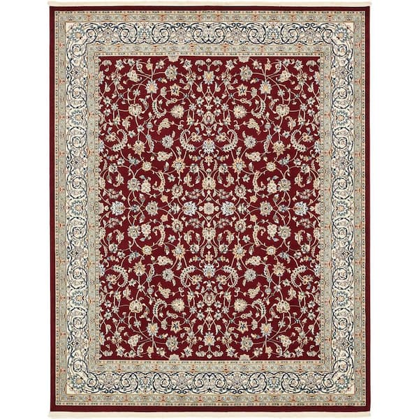 Unique Loom Narenj Leeds Burgundy 8' 0 x 10' 0 Area Rug