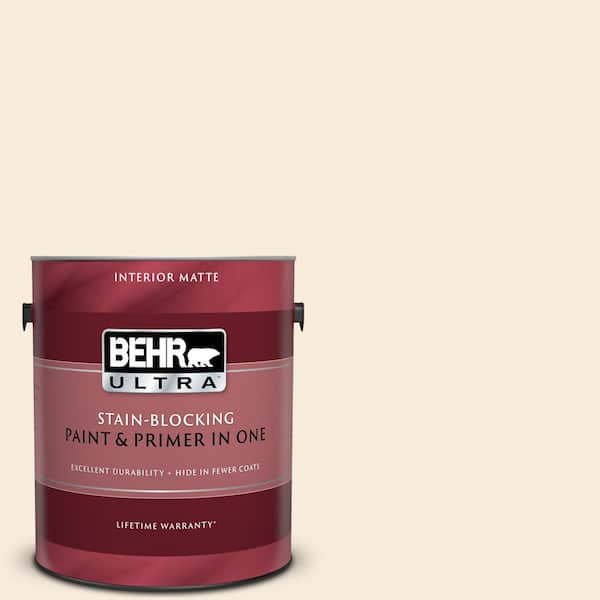 BEHR ULTRA 1 gal. #UL160-10 Polished Pearl Matte Interior Paint and Primer in One
