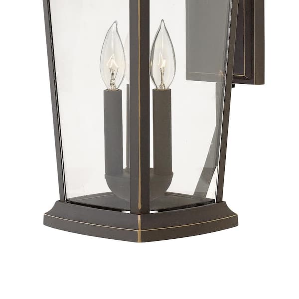 HINKLEY - Bromley Large Oil Rubbed Bronze 3-Light Outdoor Wall Lantern Sconce