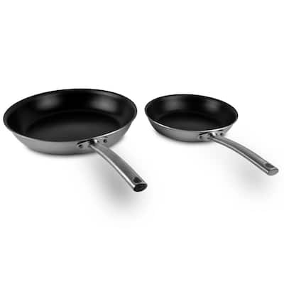 9.5 and 13 in. 2-Piece Stainless Steel Nonstick Frying Pan Set