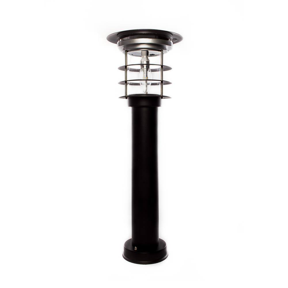 Stainless Steel Black Solar LED Pathway Bollard Light
