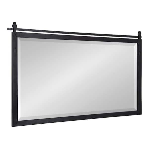 Kate and Laurel Chadbolt 41.75 in. W x 25.50 in. H Rectangle Metal Black Framed Modern Wall Mirror