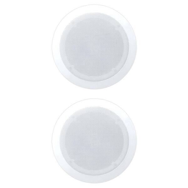 8) New PRO 6.5 ft. 200-Watt Max 2-Way In-Ceiling/Wall Speaker, White