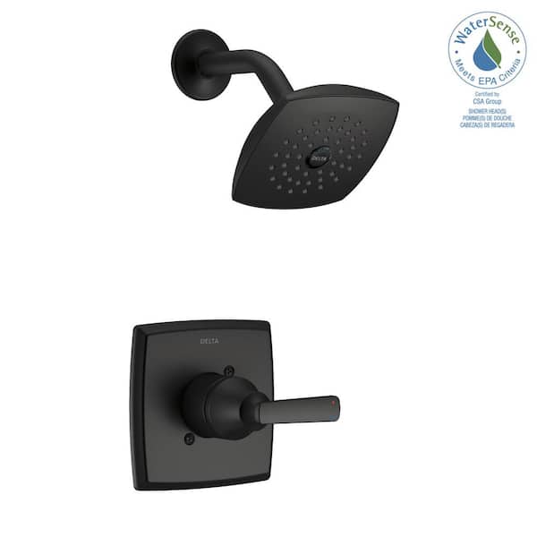 Delta Ashlyn 1Handle Wall Mount Shower Faucet Trim Kit in Matte Black