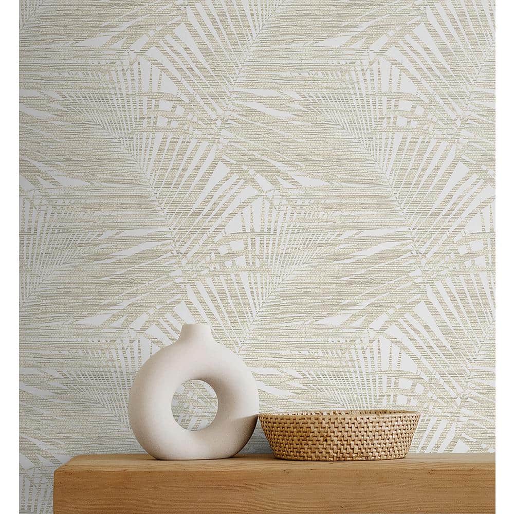 Coconut Vinyl Peel and Stick Tropical Wallpaper Roll