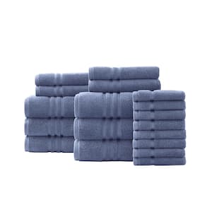 Turkish Cotton Ultra Soft Lake Blue 18-Piece Bath Towel Set