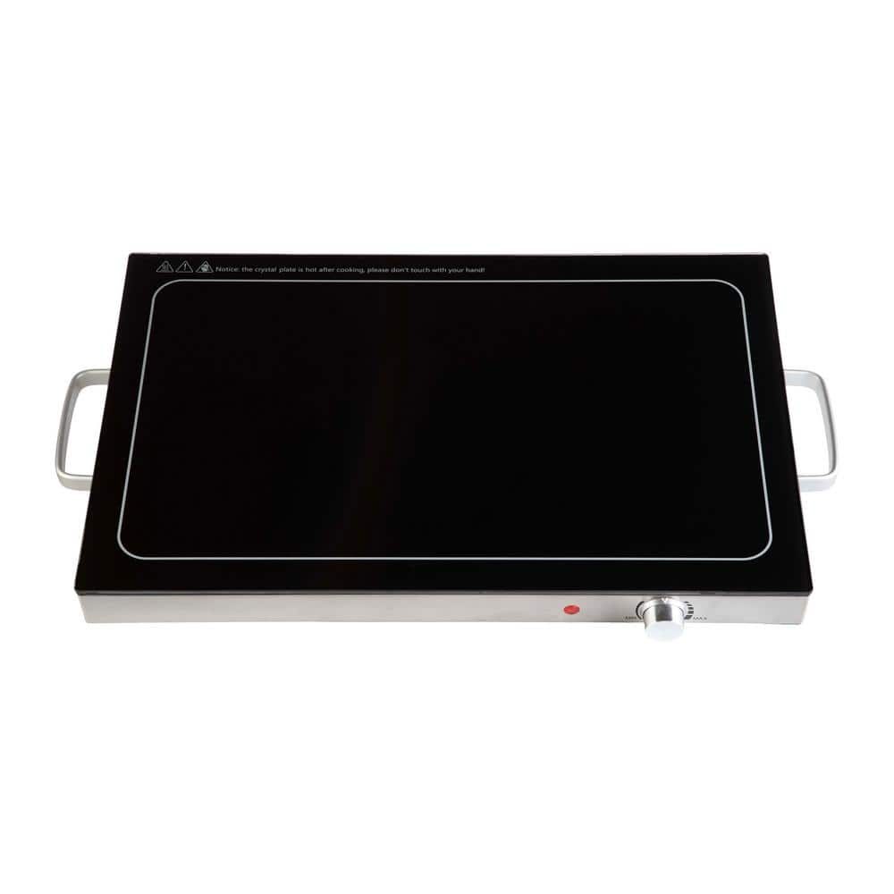 Classic Cuisine Silver Electric Warming Tray 24 x 17 Large Food Warmer Buffet Server with 3-Temperature Settings (Low, Medium, High)