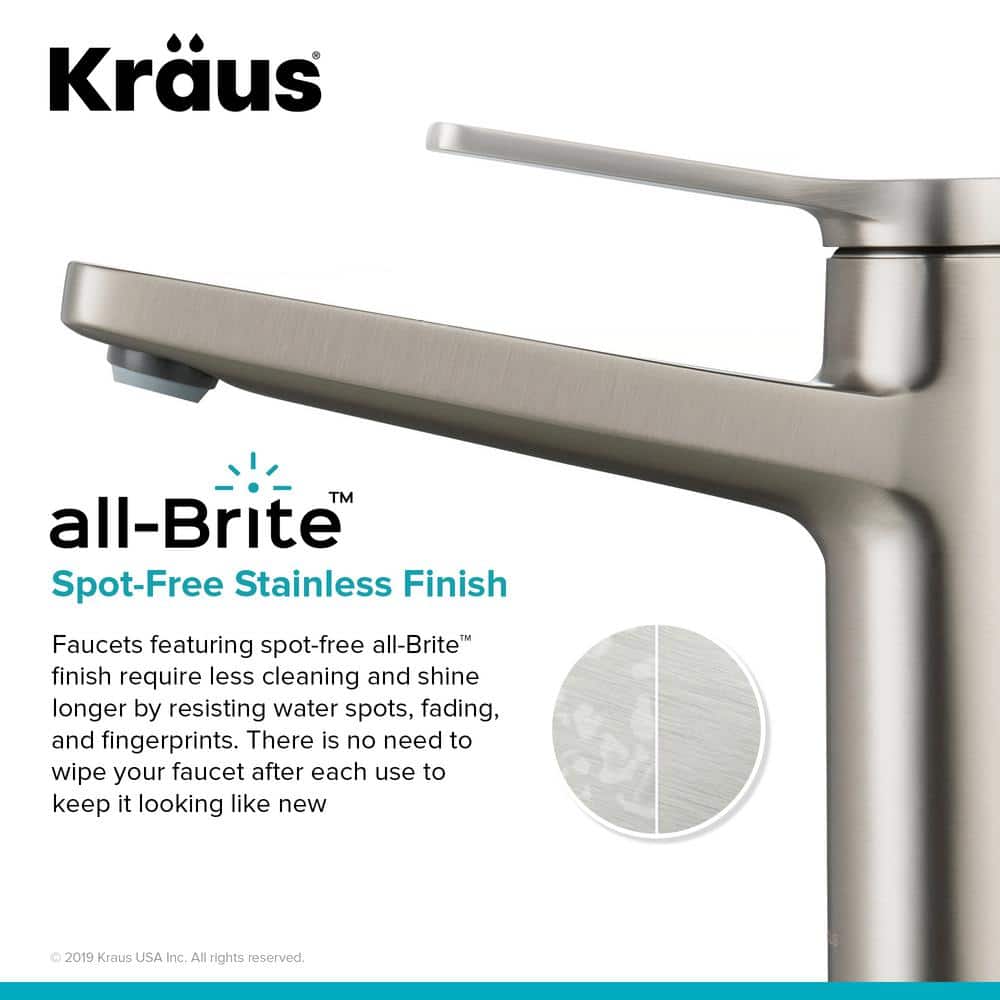 Indy Spot-Free Stainless Steel Slim Bathroom Faucet