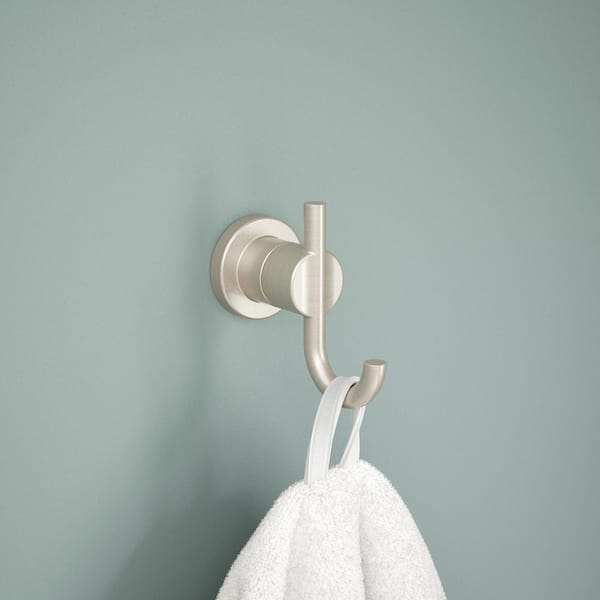 Delta NIC35-DN Nicoli Double Towel Hook Bath Hardware Accessory in Brushed Nickel
