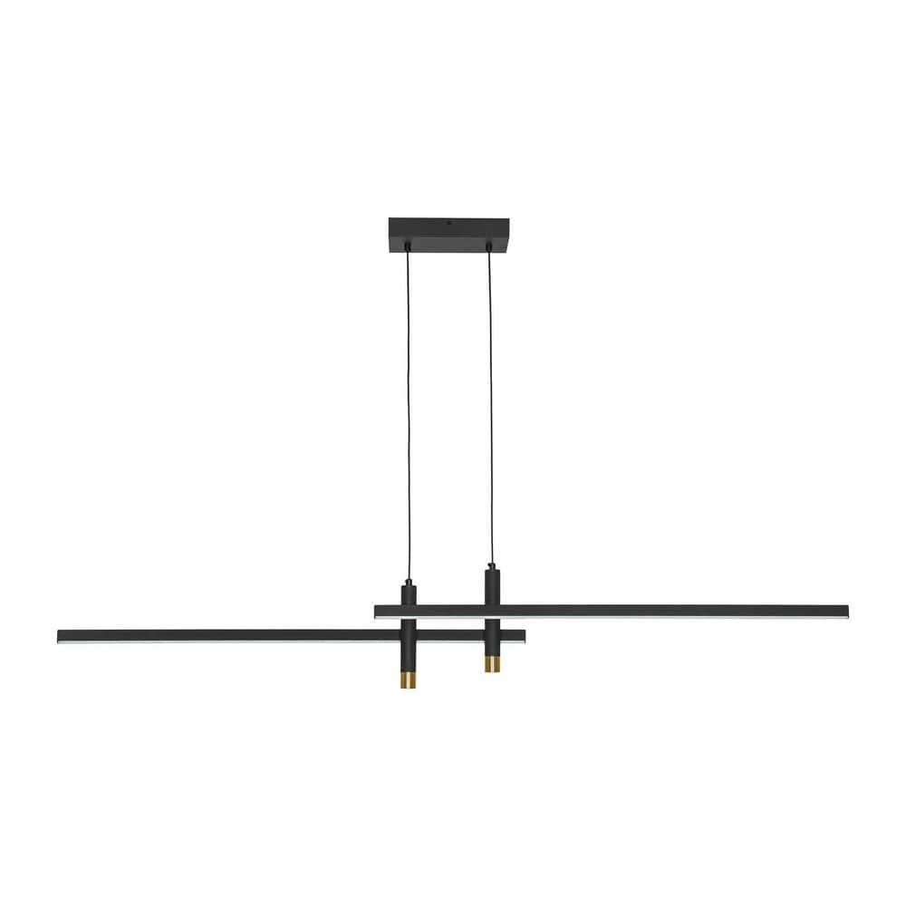 Linea 2-Light 55.1 in W Modern Minimalist Linear LED Pendant Light for Kitchen Island and Dining Table price history on PriceWatchPro