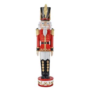 37 in. Red and Black Christmas Nutcracker