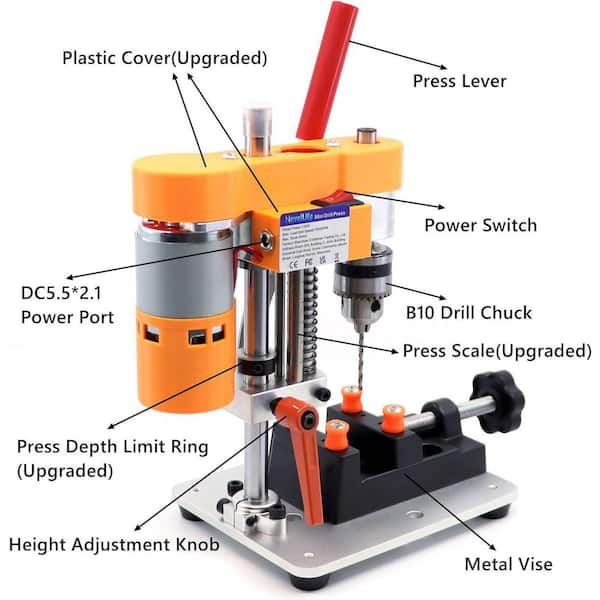 Afoxsos Mini Precision Metal Drill Press Machine Portable Table