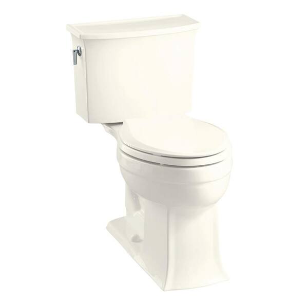 KOHLER Archer Comfort Height 2-Piece 1.6 GPF Elongated Toilet in Biscuit-DISCONTINUED