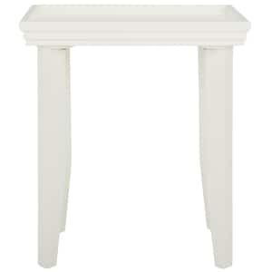 Naios 20.1 in. White Rectangular Wood End Table