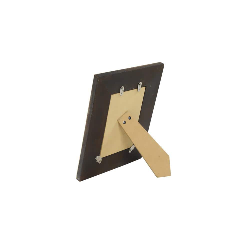 Black and Brown Resin and Bone Rectangular Picture Frame