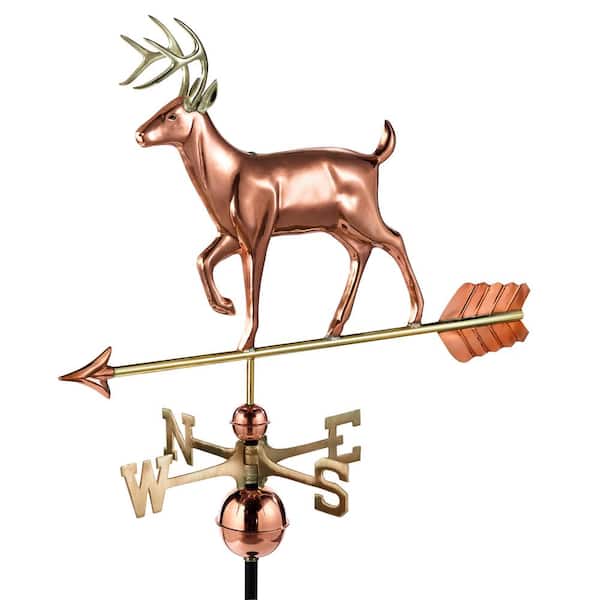 Good Directions White Tail Buck Weathervane - Pure Copper
