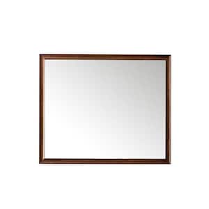 Glenbrook 48.0 in. W x 40.0 in. H Rectangular Framed Wall Mount Bathroom Vanity Mirror in Mid-Century Walnut