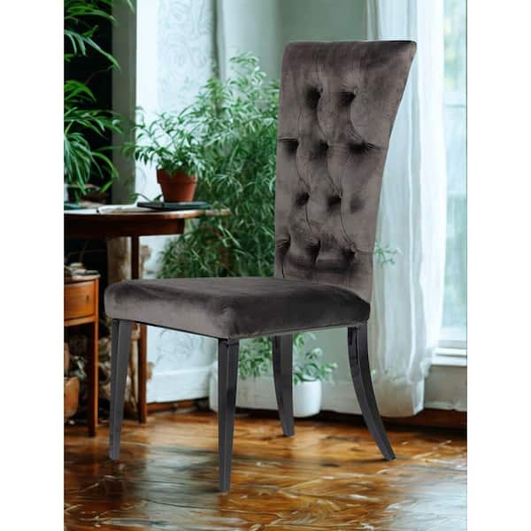 Darley Modern Grey Velvet Dining Chair Set of 2