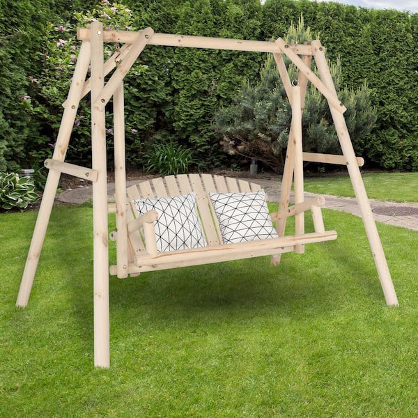 Wooden seat best sale swings for garden