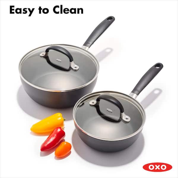 OXO Hard Anodized Nonstick Cookware, 12 Covered Frypan, Skillet