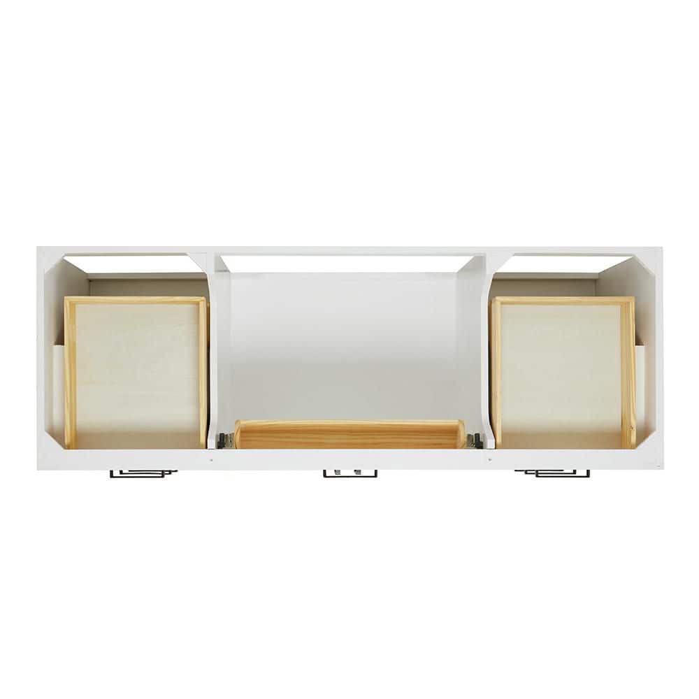 Hepburn 60" White Hardwood Single Basin Vanity Set
