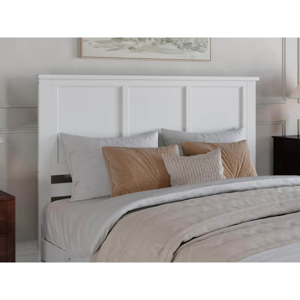 AFI Madison White Solid Wood Queen Headboard with Attachable Turbo USB ...