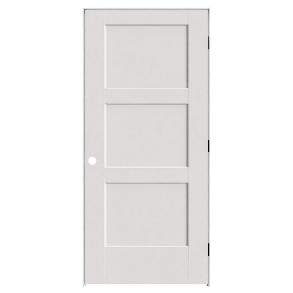 Calden 36 in. x 80 in. 3P Left-Hand Inswing Hollow Core Primed Composite Single Prehung Interior Door with Black Hinge price history on PriceWatchPro