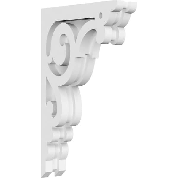 Ekena Millwork 1-7/8 in. x 11 in. x 6-1/2 in. PVC Hurley Corbel