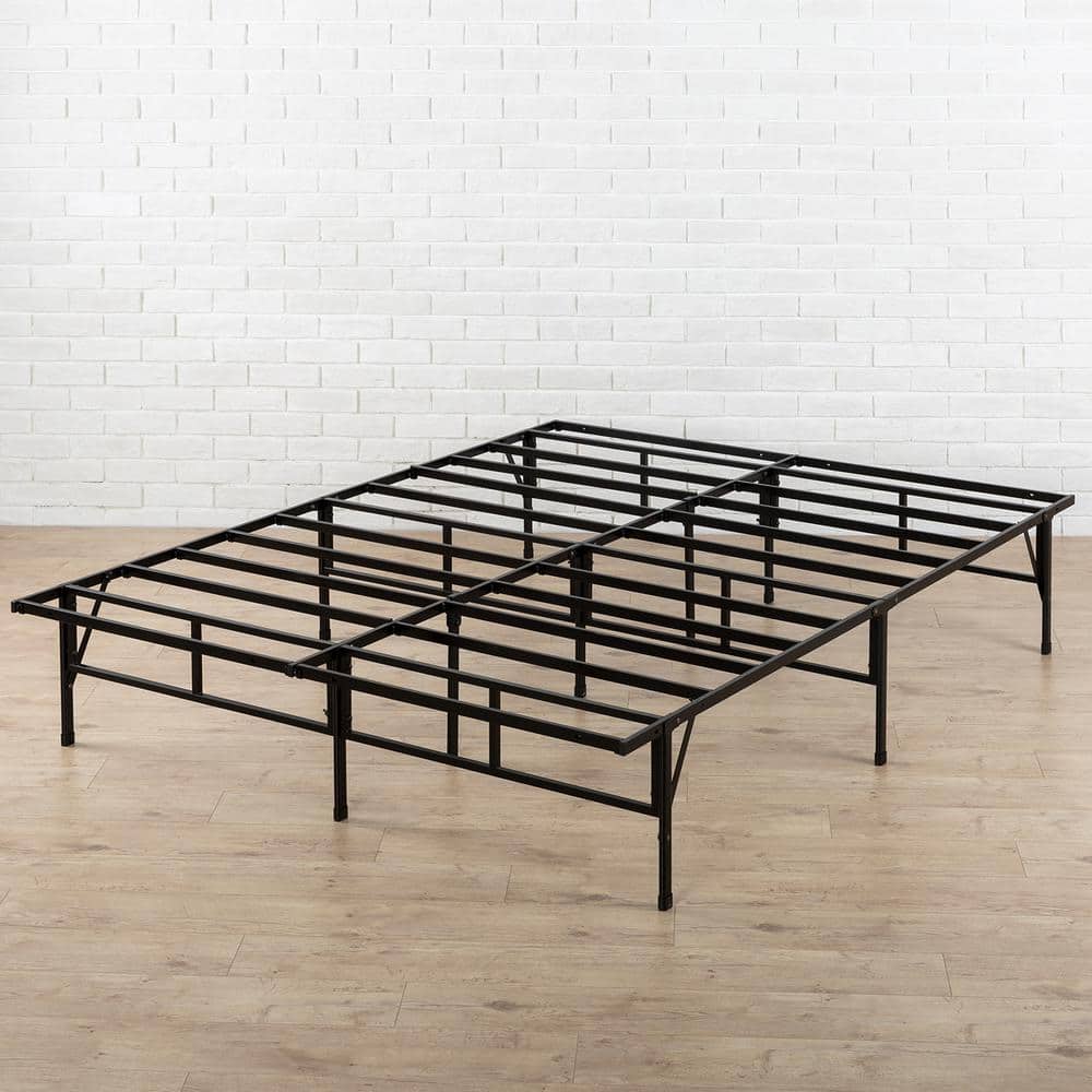 Zinus Smartbase Compack Queen Metal Bed Frame Hd Asb Q The Home Depot