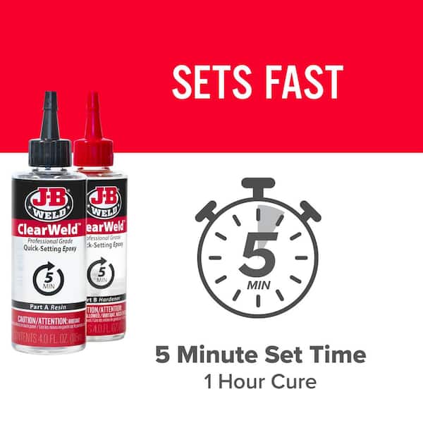 J-B Weld 8 oz. ClearWeld Pro 50240H - The Home Depot