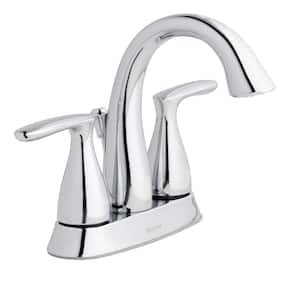 Meansville 4 in. Centerset 2-Handle High-Arc Bathroom Faucet in Chrome