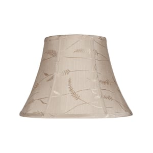 13 in. x 9.5 in. Oatmeal and Wheat Design Bell Lamp Shade