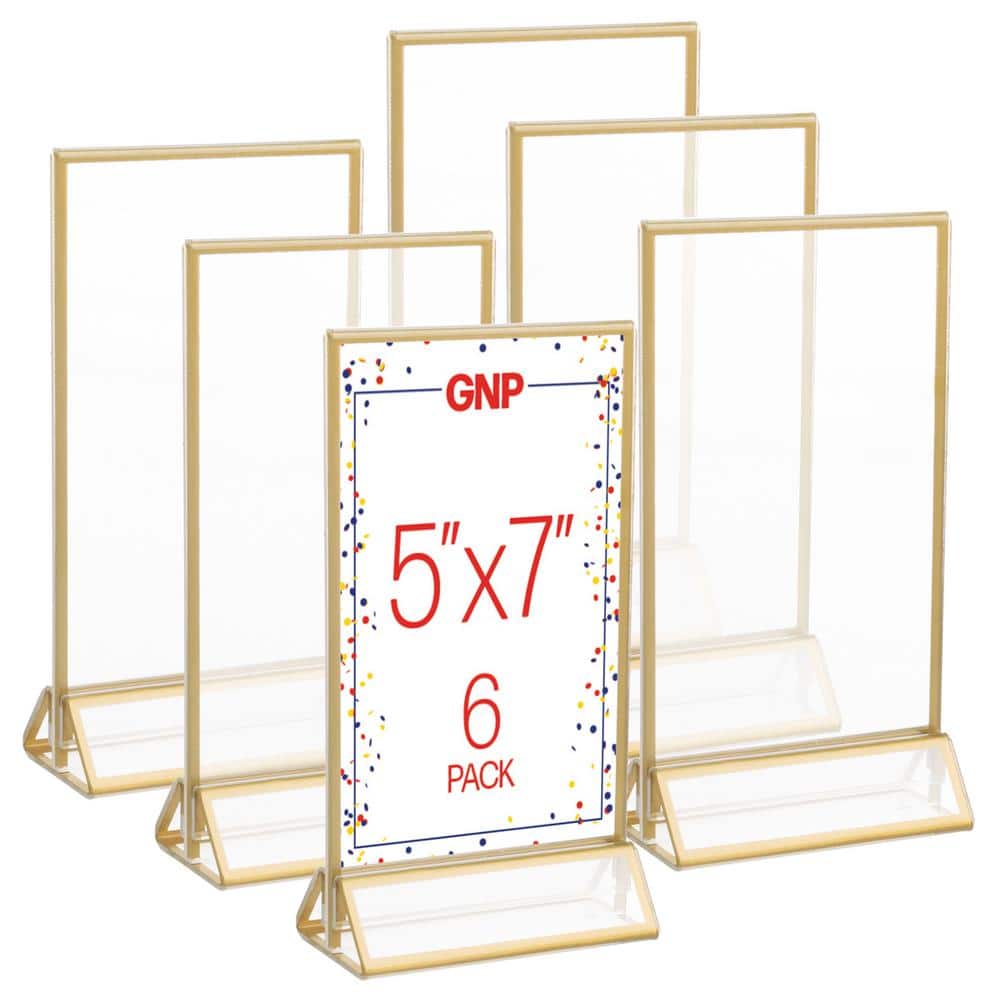 Premium Acrylic Picture Frame 4x6 Gift Box Package, Clear Free Standing  Desktop Double Sided Best Gift for Family 