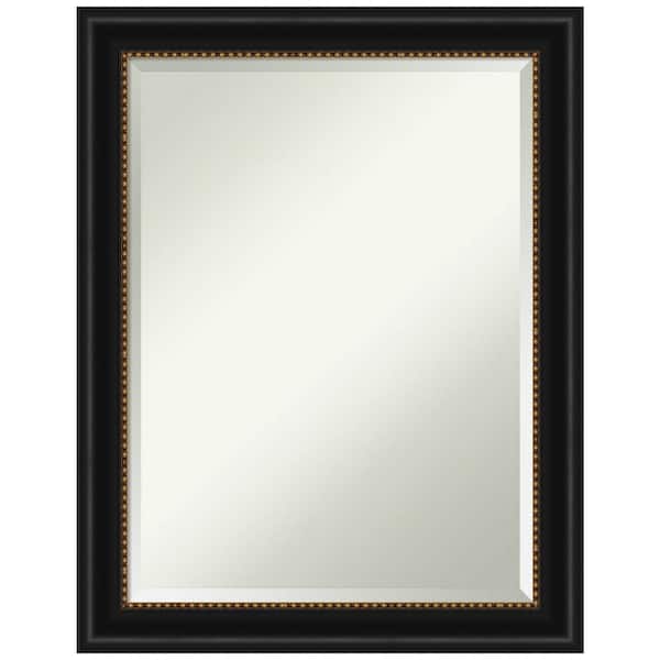 Amanti Art Manhattan Black 22 in. H x 28 in. W Framed Wall Mirror